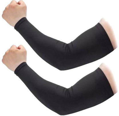Unisex Black Cricket Arm Sleeve – Free Size | Sports Compression Sleeve