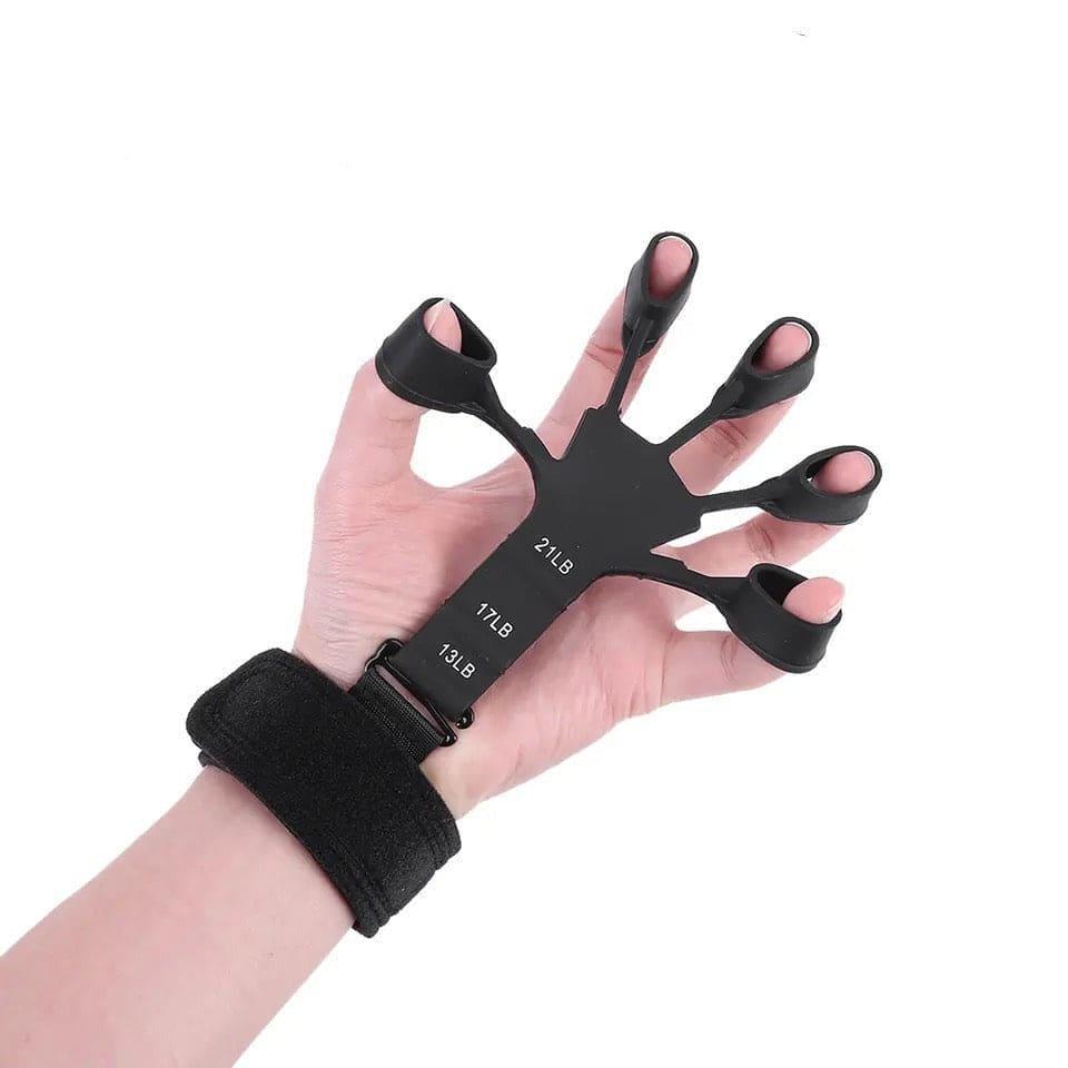 Finger Gripper – Adjustable Resistance Hand & Finger Strengthener (Black & Grey)