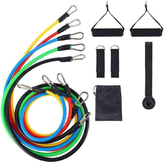 Adjustable Resistance Bands for Home Gym – 11 Pcs Set