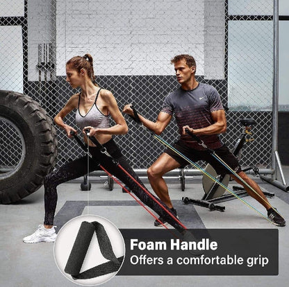 Adjustable Resistance Bands for Home Gym – 11 Pcs Set