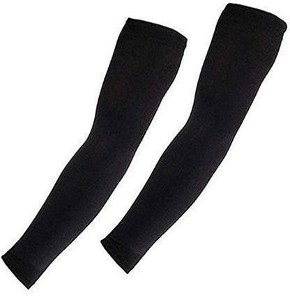 Unisex Black Cricket Arm Sleeve – Free Size | Sports Compression Sleeve