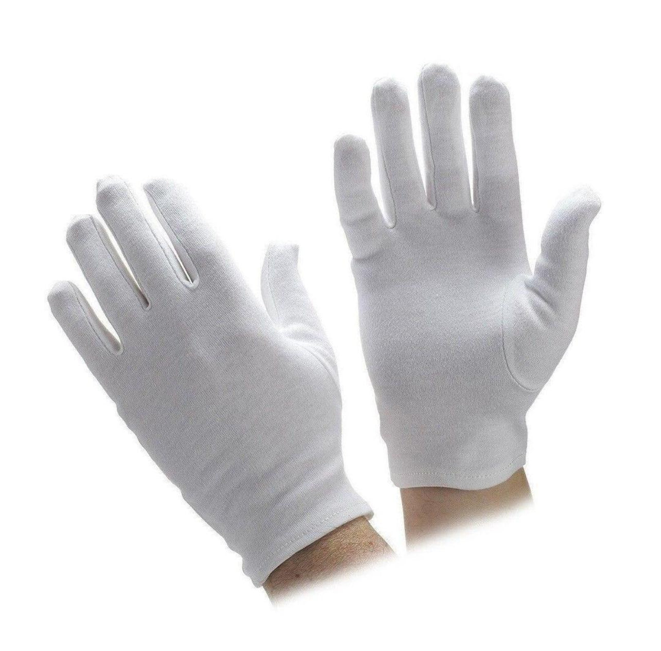 Premium Cotton Cricket Inner Gloves - White Gloves Pair