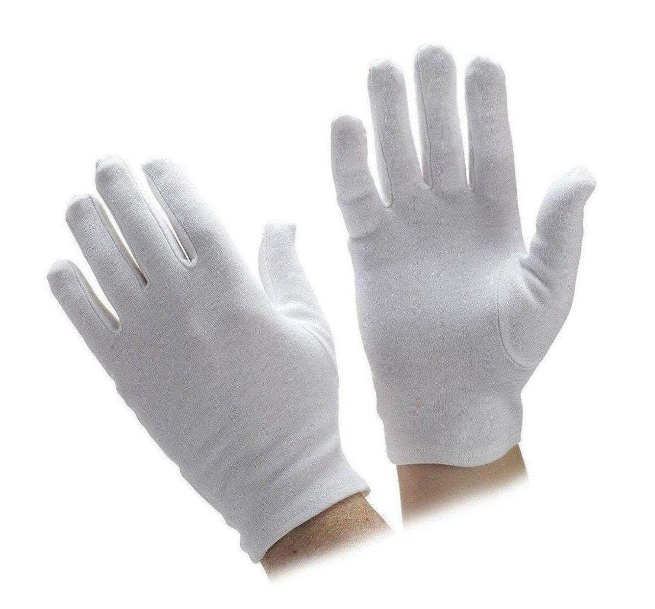 Premium Cotton Cricket Inner Gloves - White Gloves Pair