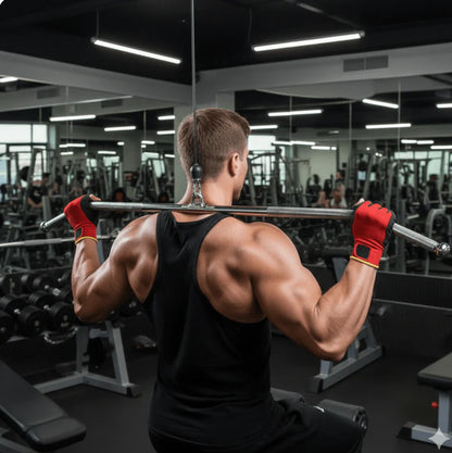 Premium dri-fit black anti-slip gym gloves for weightlifting